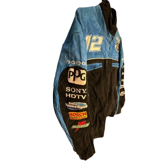 Vintage Y2K Ryan Newman Alltel NASCAR Suede Wilson Leather Racing Jacket XL - Picture 3 of 7